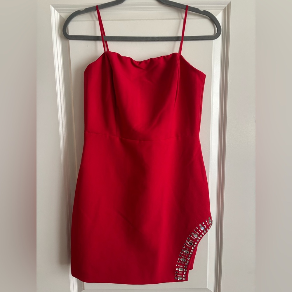 DO+BE Vibrant Red Strapless Dress